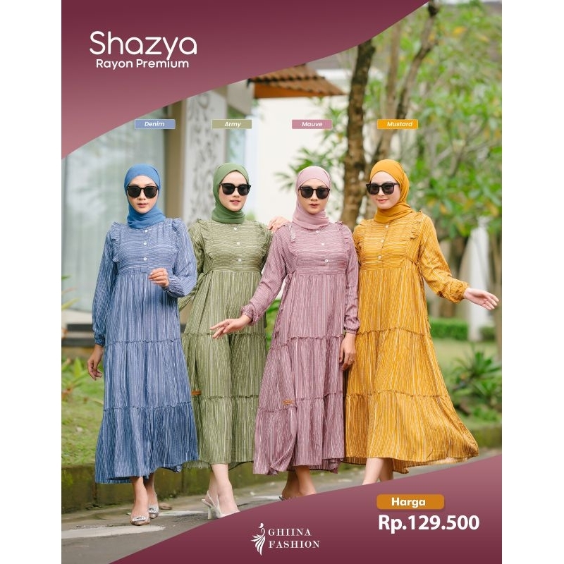 Shazya Midi Dress Ghina Fashion/Long Tunik Gamis
