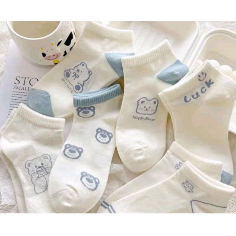 HELLO_10IN 1kaos kaki pendek dewasa blue bear KD AG98