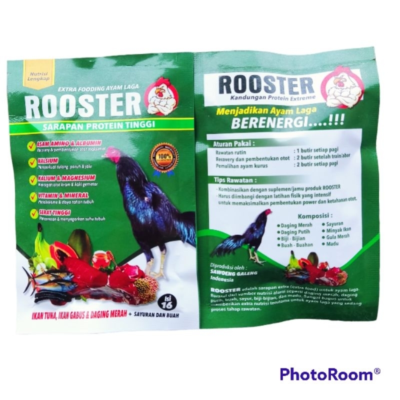 ROOSTER EXTRA FOODING AYAM LAGA ISI 16 BUTIR