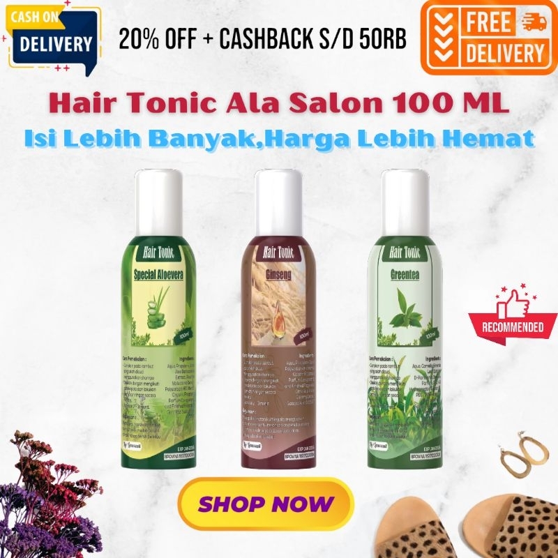 HAIR TONIC 100 ML (BPOM) /PERAWATAN RAMBUT RONTOK / HAIR TONIC RAMBUT RONTOK / VITAMIN RAMBUT RONTOK - SERUM RAMBUT RONTOK - PERAWATAN RAMBUT RONTOK