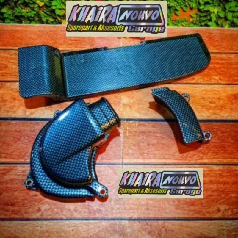 Cover cvt nouvo carbon tatakan keongan 100ml carbon nouvo lele nouvo z