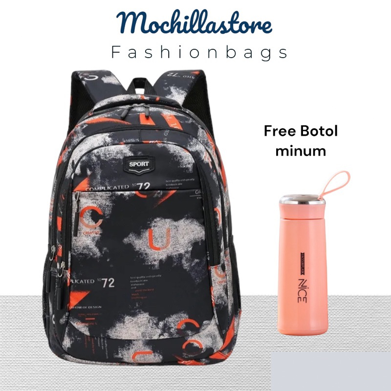 Mochillastore - Tas Ransel Sekolah Anak Laki-laki Tas Ransel Backpack Anak Sekolah SD SMP SMA Tas Anak Remaja Muatan Besar masuk Buku Paket  LKS dan Laptop + Tambler Tas COD Termurah