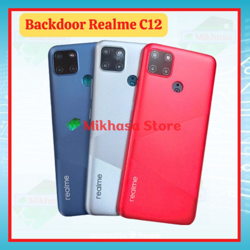 Backdoor Backcover Tutup Belakang Back Casing Housing Realmi Relmi Realme C12 Original Orii