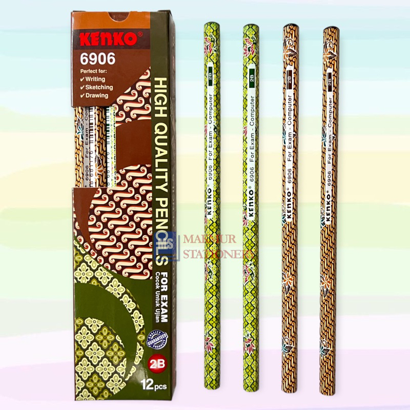 

Pensil 2B Kenko Motif Batik 6906 (12 Pcs)