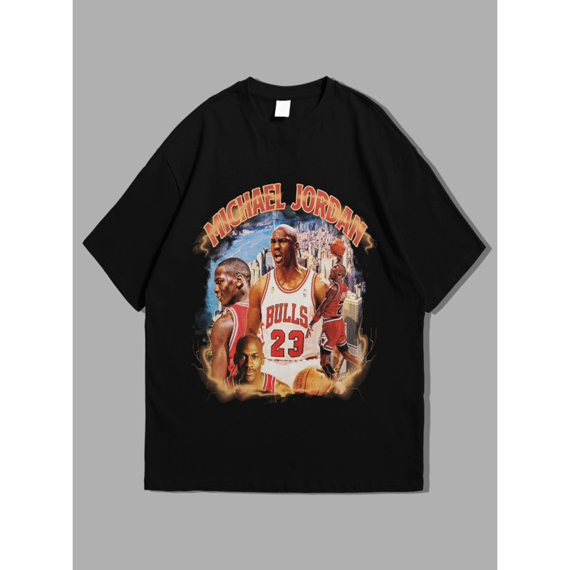 KAOS VINTAGE MICHAEL JORDAN BLACK | T-SHIRT BASKET | KAOS BASKET MICHAEL JORDAN