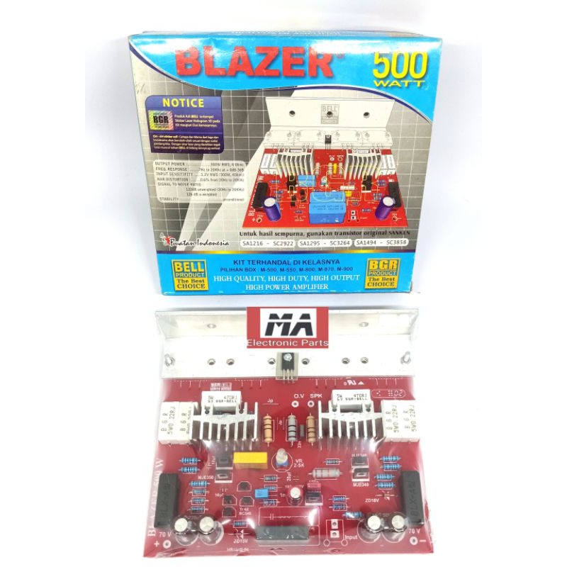 Kit Power Blazer Mono 500watt tanpa Transistor