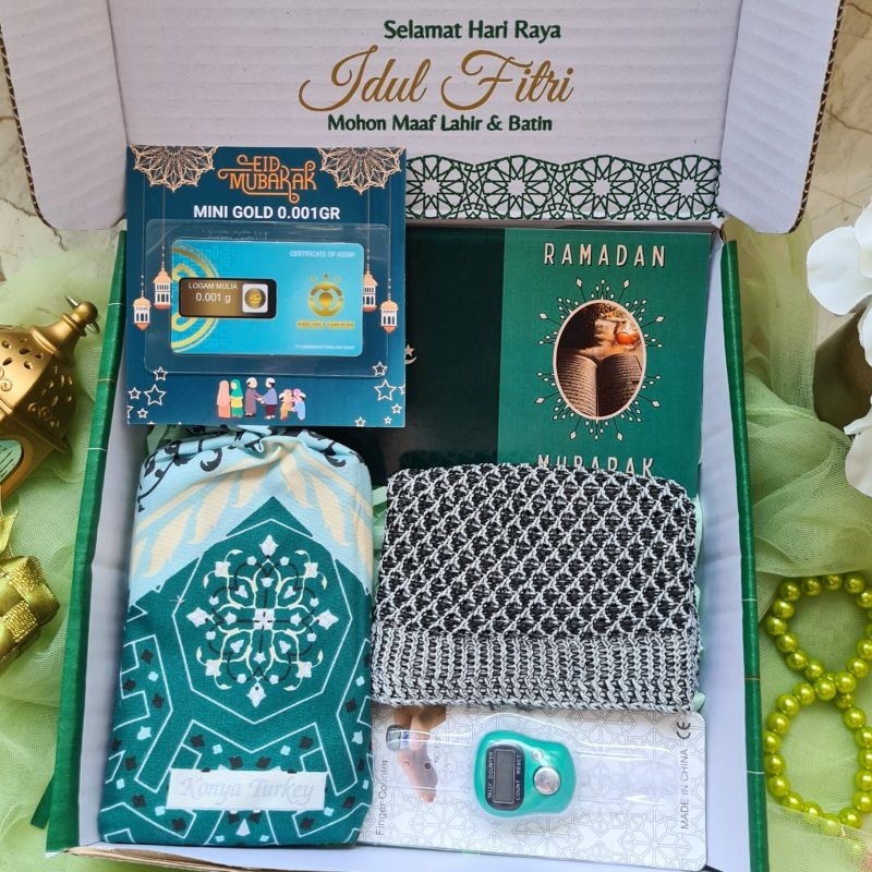 Hampers Lebaran Cowok emas Mini / Kado Idul Fitri Emas