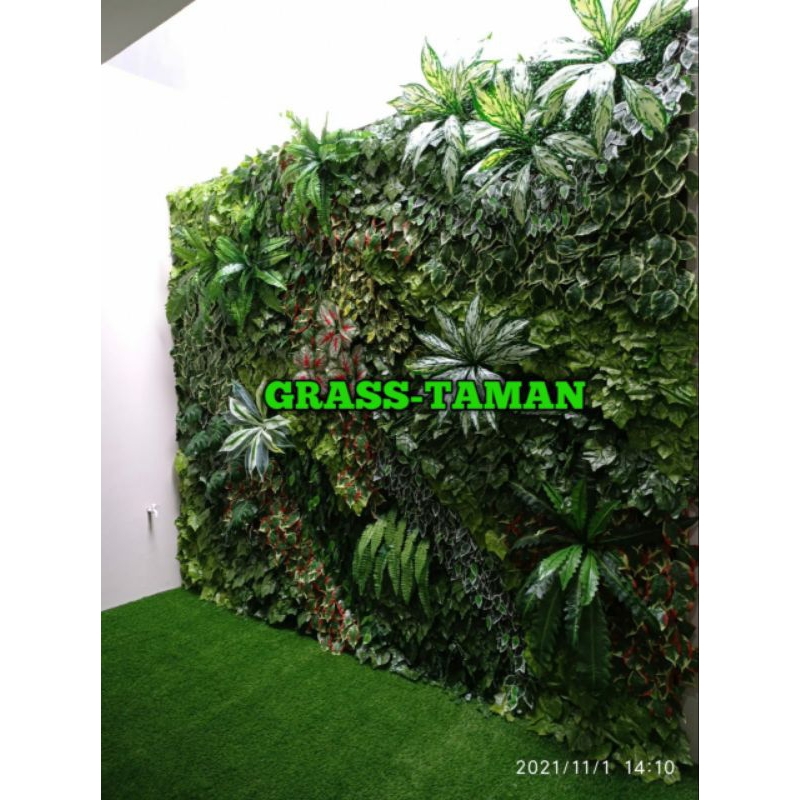 Paket Tanaman Sintetis Vertikal Garden Artificial Vertical Garden Sintetis Tanaman Palsu