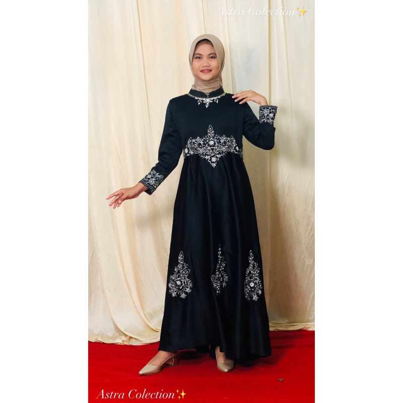 JJ COLLECTION - Gamis Dewasa Maxmara Premium Kuality Gamis Modern Bordir Gamis Jumbo