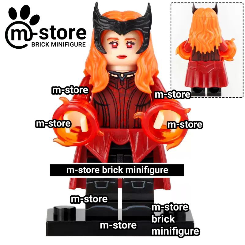 brick scarlet witch wanda maximoff mini toy figure