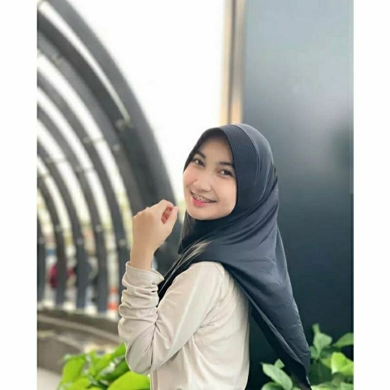 Hijab Bergo Hamidah Jersey Kerudung Sport Instan Jilbab Menutup Dada