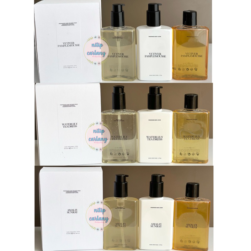 ZARA BUNDLE BODY CARE 600ml (SHAMPO - BODY LOTION - BODY HAND WASH)