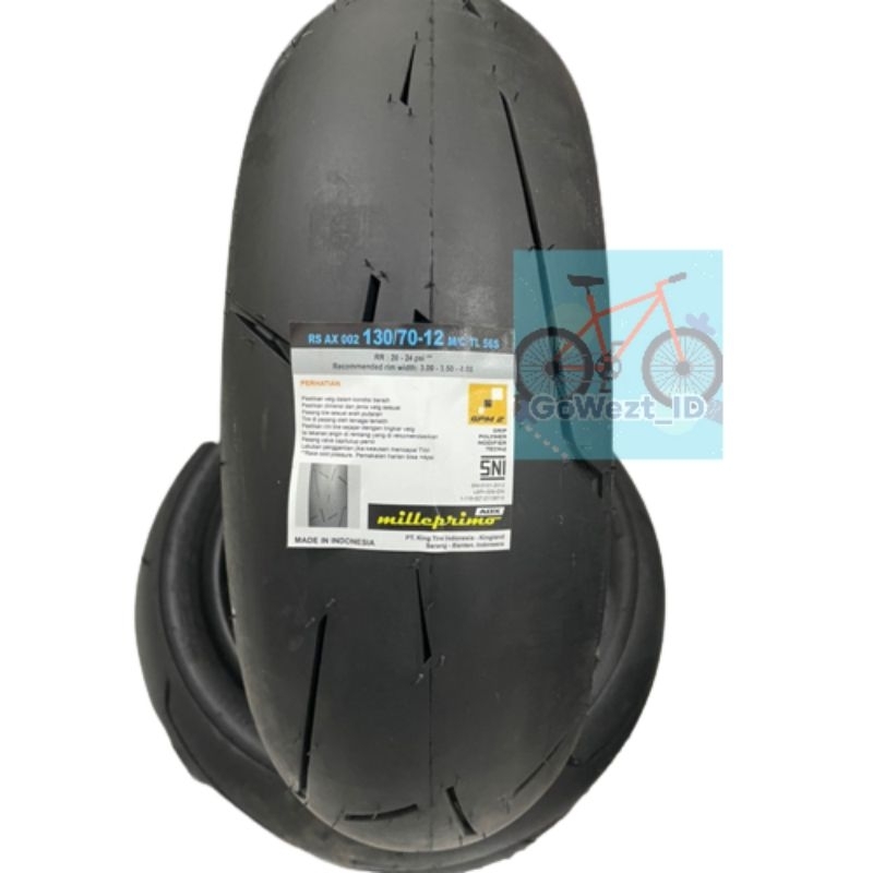 Ban Motor ADX Milleprimo 130/70-12 Tubless Tubeless Vespa Matic Racing Ring 12 | High Quality
