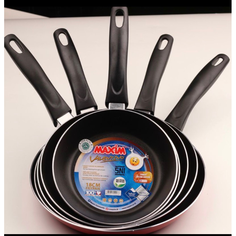 TEFLON MAXIM/ FRYPAN MAXIM VALENTINO 20CM-26CM/ Teflon Anti Lengket