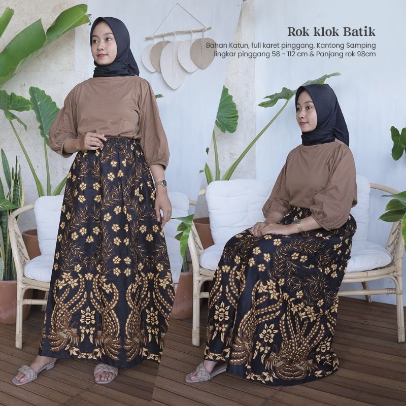 Rok Klok Motif Batik All Size- Naira Batik