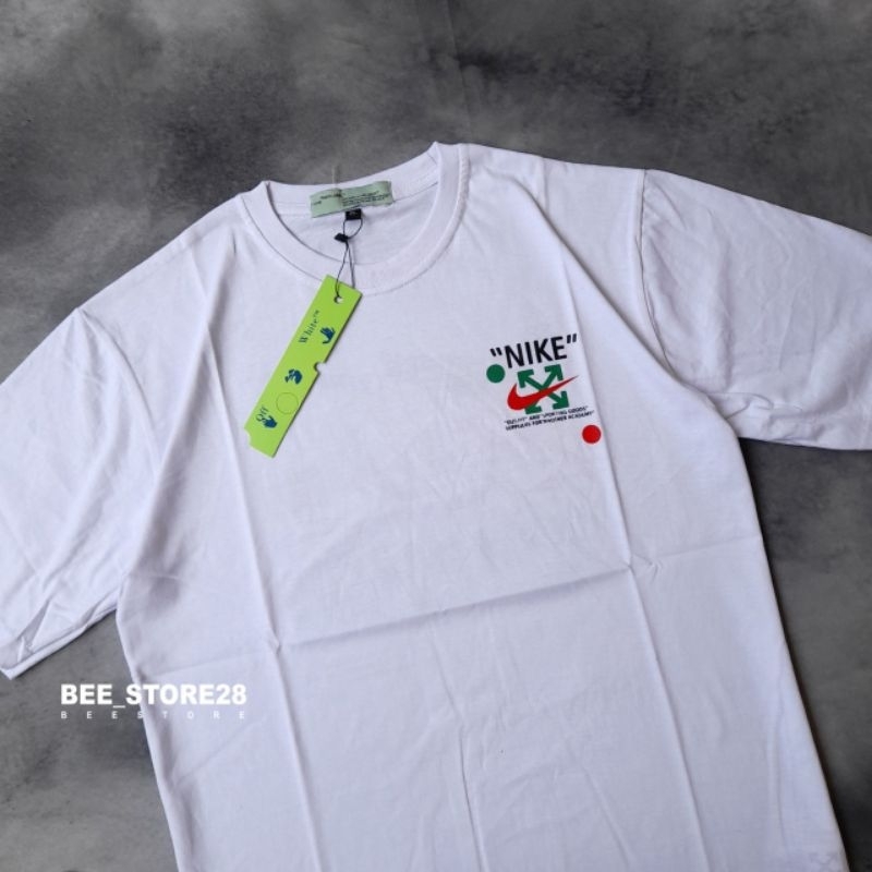 KAOS T-SHIRT OFF WHITE X NIKE FULLTAG &amp; LABEL PREMIUM