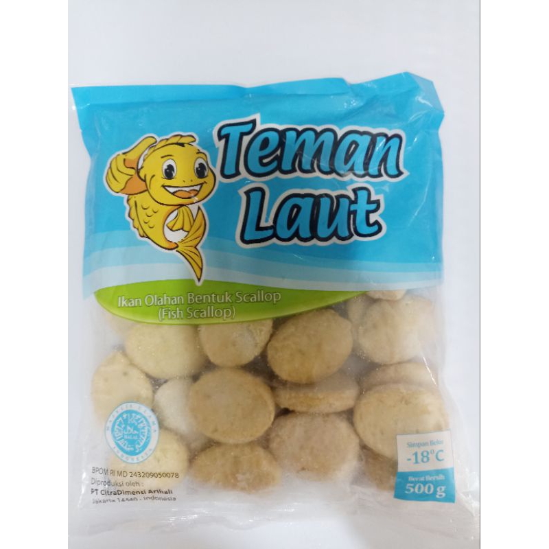 

Teman Laut Ikan olahan bentuk Scallop 500gr