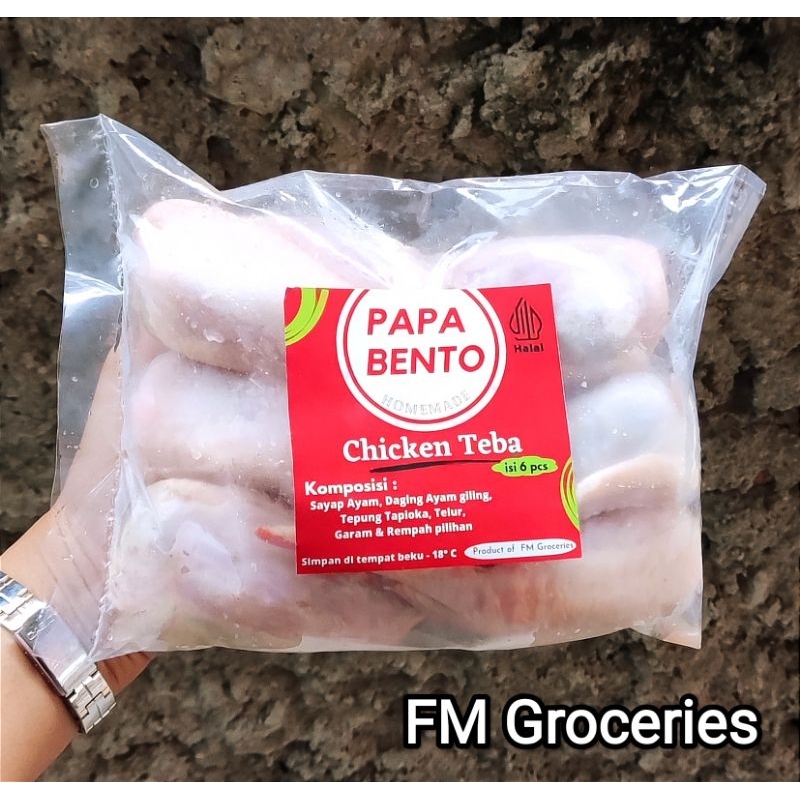 

Chicken Teba Bento isi 6 premium homemade | Tori No Teba isi 6