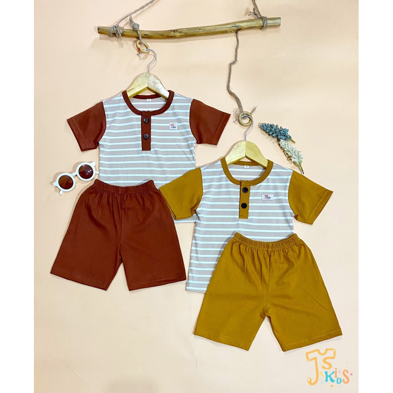 JISA Kids - Baju Anak Salur/ Setelan Anak Kiano Stripes Salur