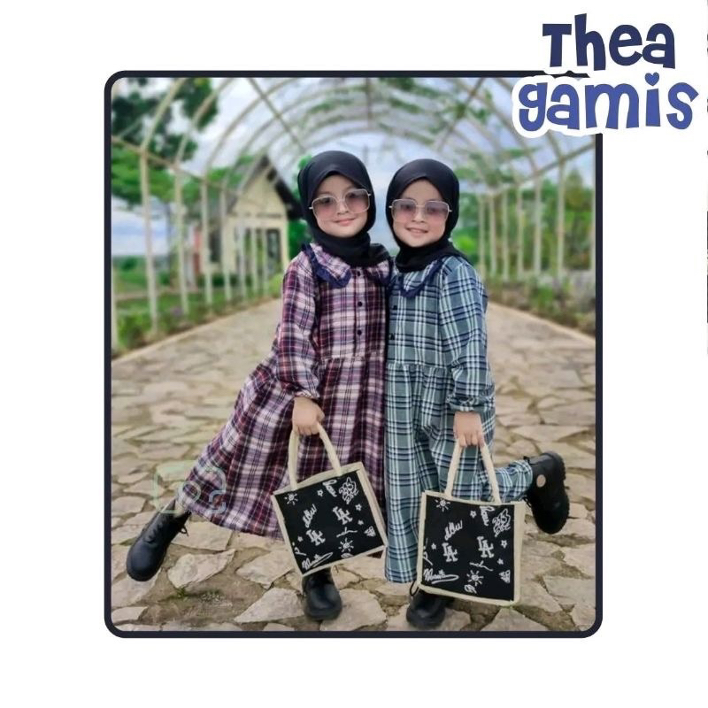 DRESS / GAMIS ANAK FLANEL KOTAK KOTAK PREMIUM