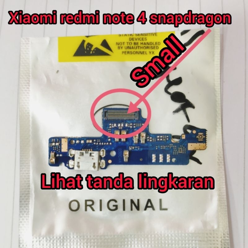 konektor cas papan konektor cas mic xiaomi redmi note 4 snapdragon small