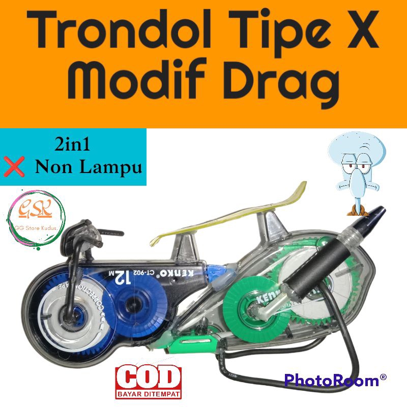 Trondol Tipe X Modif Drag tanpa Lampu Dinamo Tipe X Trondol modifikasi knalpot Keren Doble Tipe X