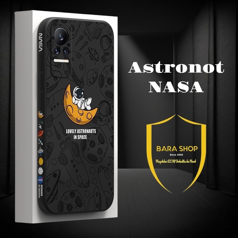 Soft Case Bahan Silikon Motif Astronot Nasa Untuk Xiaomi Redmi Note 8 9 10 11 Pro 10A 9A 9 10 10C 9T 9C POCO M3 M4 NFC