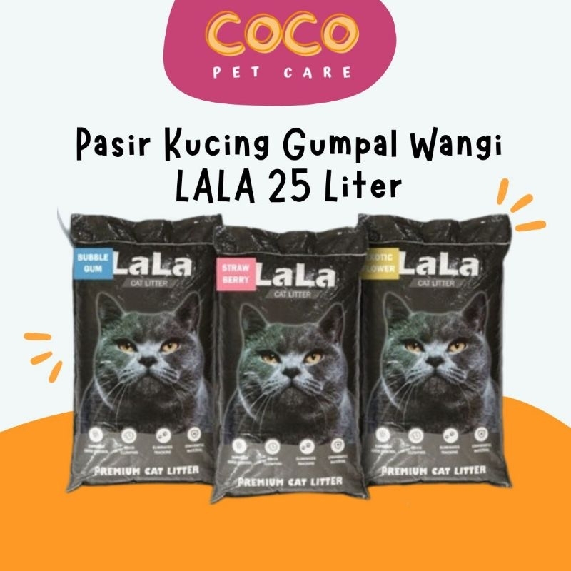 Pasir Kucing Gumpal Wangi LALA 25 Liter