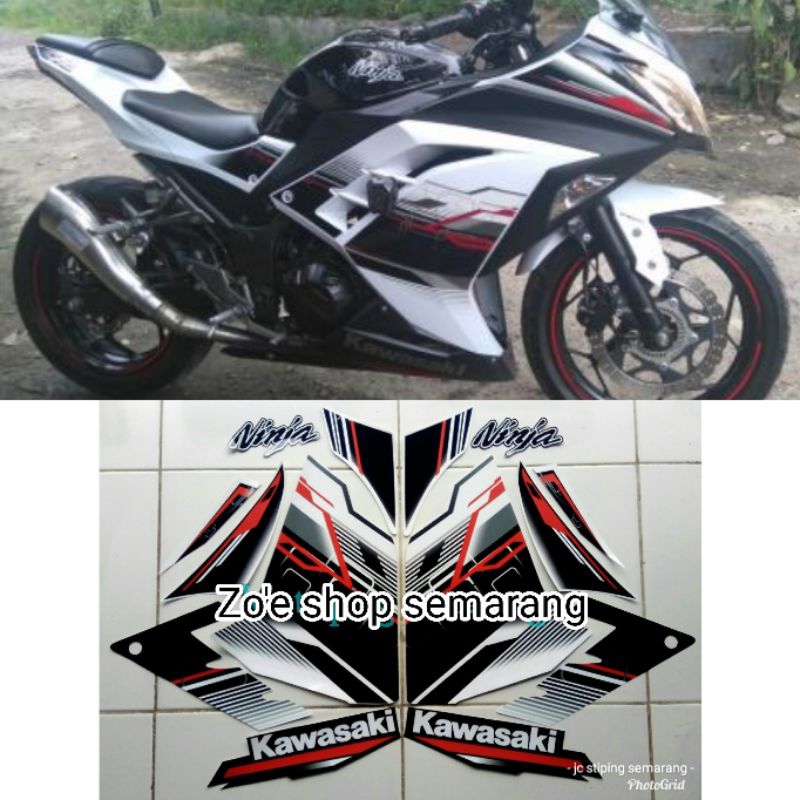 striping ninja 250 fi SE ABS putih