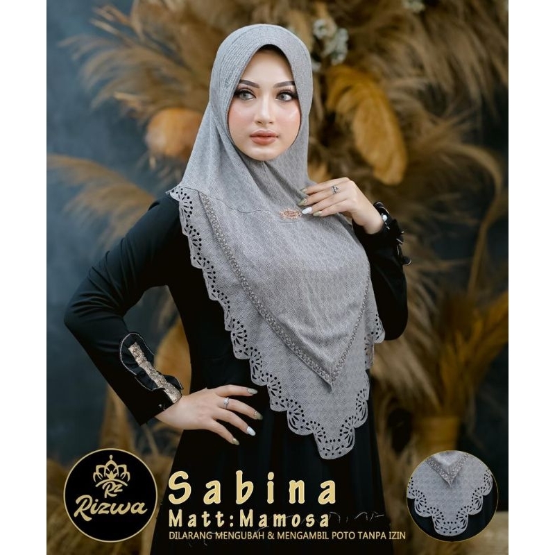 [ Rizwa Hijab ] SABINA••hijab instan pet ••hijab instan jersey mamosa