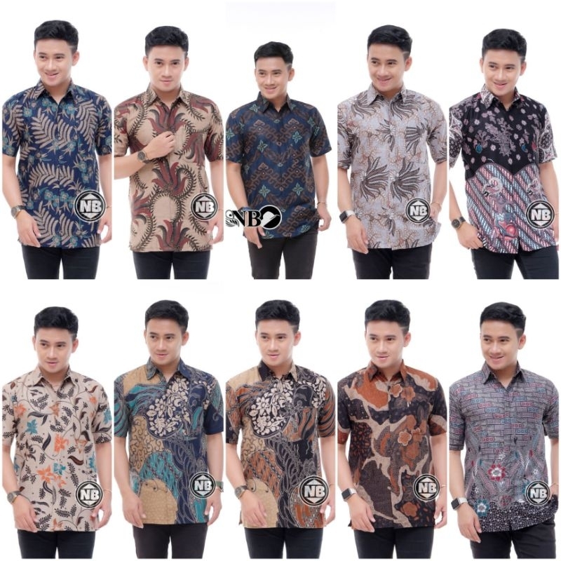 Kemeja batik pria lengan pendek modern baju batik pria pendek