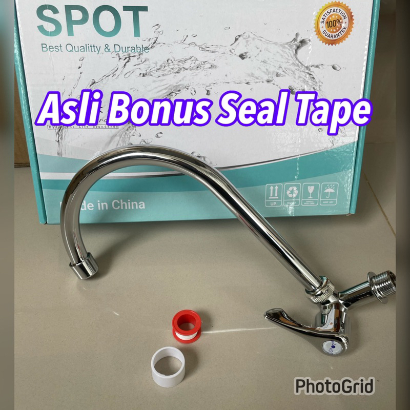 Kran cuci piring kran sink bonus seal tape keran cuci piring + seal tape keran dapur stainless bonus seal tape kran angsa murah stainless kran air/KRAN CUCI PIRING MURAH