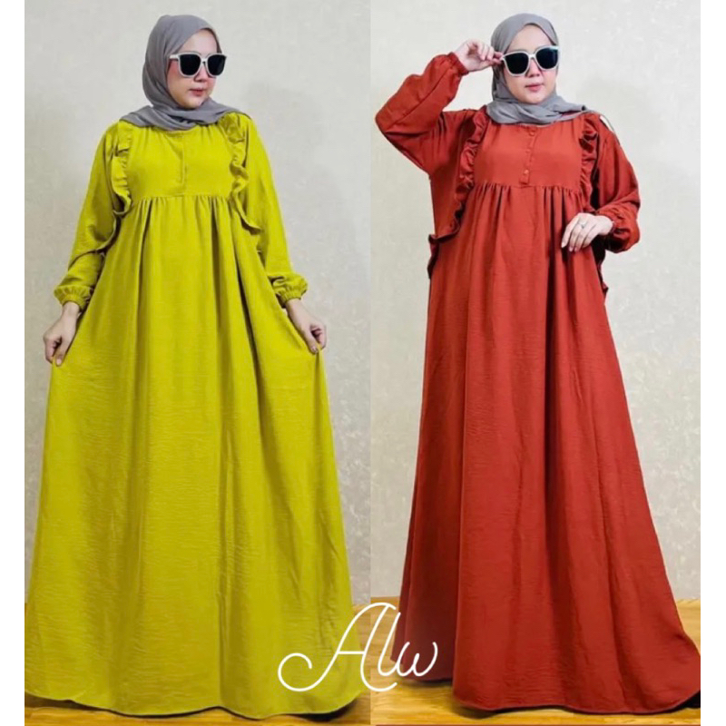 TAZKIYA DRESS GAMIS CRINKLE AIRFLOW