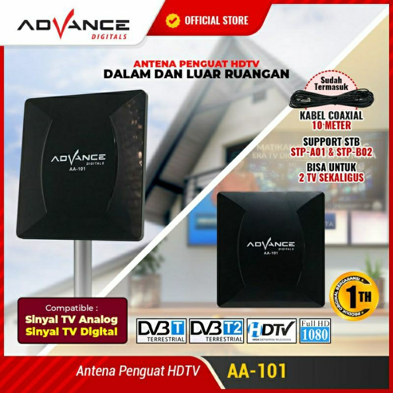 ADVANCE Antena TV digital - Antena STB - ADVANCE AA-101 sinyal banyak jernih
