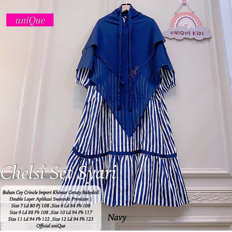 CHELSI SET SYARI KIDS (Gamis Anak) by Unique