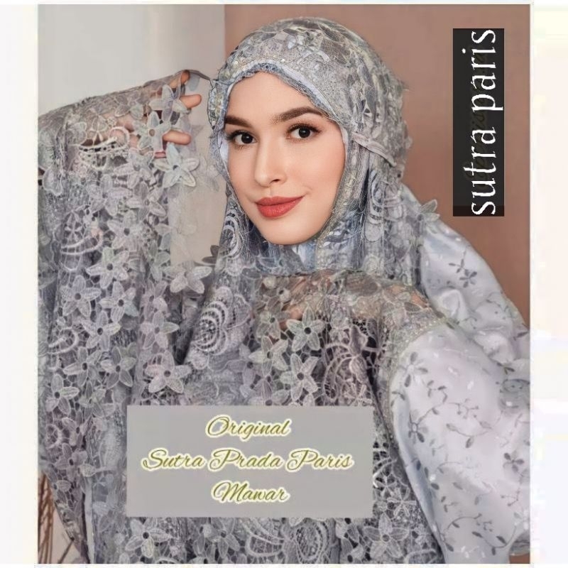 PROMO BEST SELLER MUKENAH SUTRA PARIS PRADA ORIGINAL/MUKENAH MEWAH/PERLENGKAPAN SOLAT