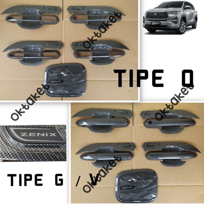 paket outer handle tank cover Innova Zenix 2023 2024 Full Carbon Tipe V G Q