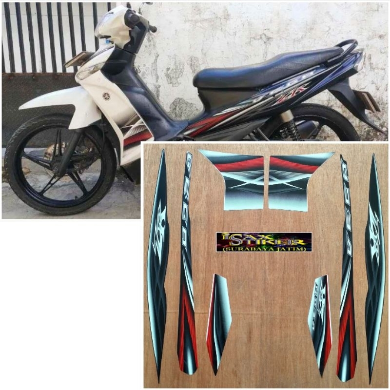 Striping original Yamaha Vega ZR putih tahun 2012