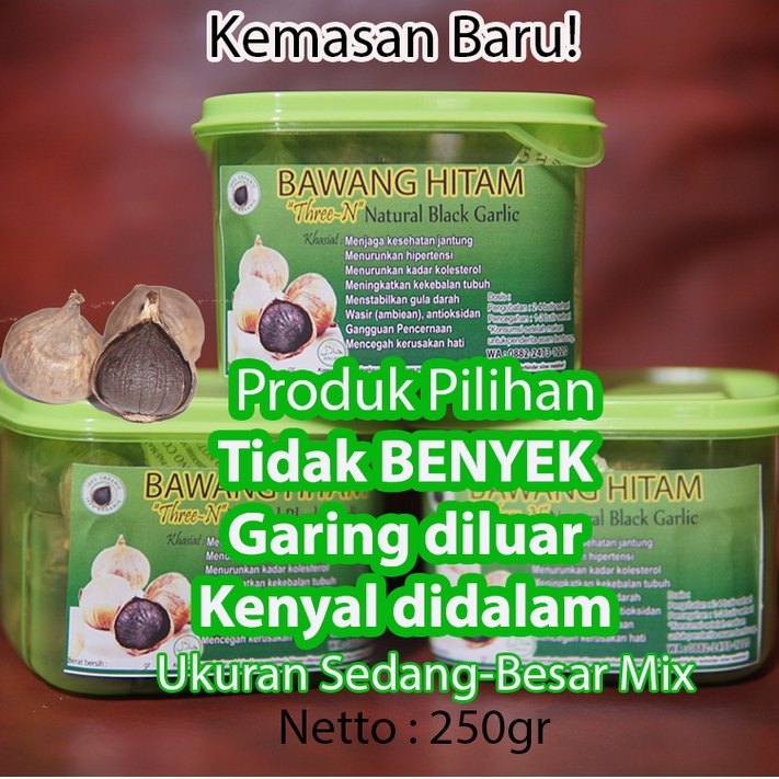 

Black Garlic/ Bawang Hitam /Bawang Tunggal 250gr / Herbal Diabetes Hipertensi Kolesterol Kanker Jantung