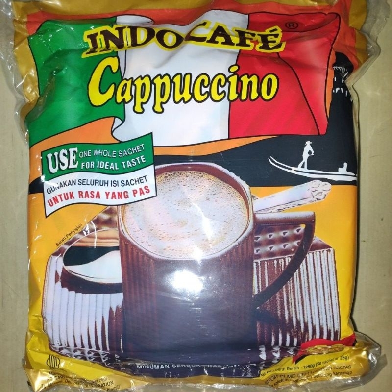 

INDOCAFE CAPPUCCINO 1250 Gr (50 sachets x 25Gr)