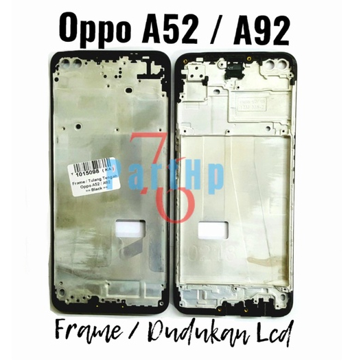 Middle Frame Dudukan Lcd Oppo A52 - A92 - Bejel Bezel Bezell Bezzel - Hitam