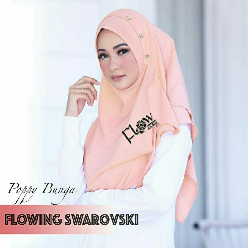 FLOW IDEA HIJAB Flowing Swarovski Gold