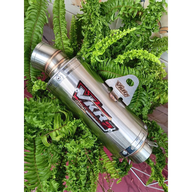 Tabung slincer slencer muffler knalpot only bulat p18cm inlet 50mm bukan cld c2 c3 stainless beat va