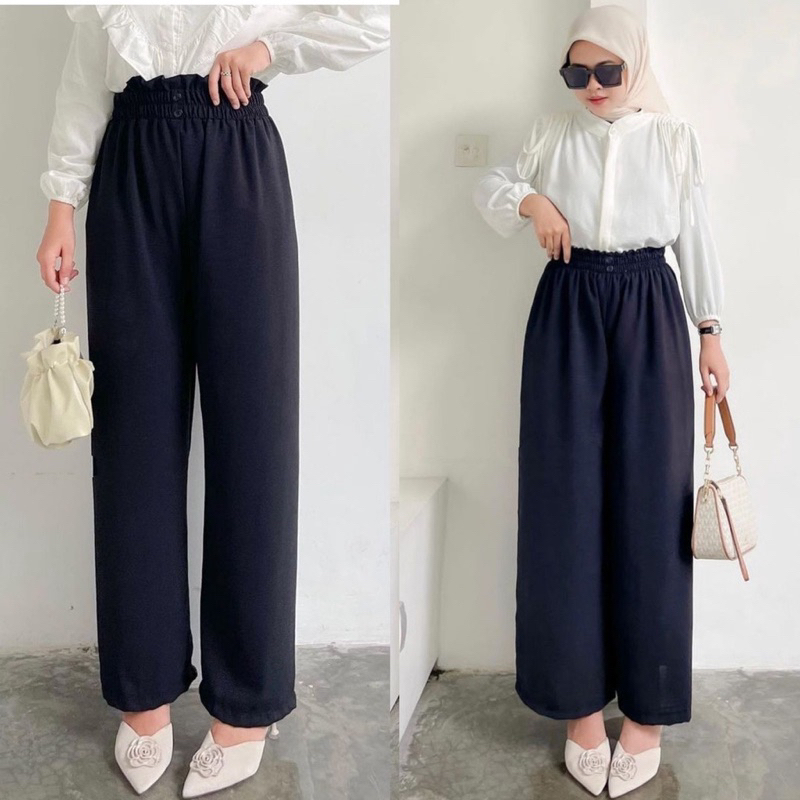 Cullote Rosy HighWaist Long Cullote Crincle