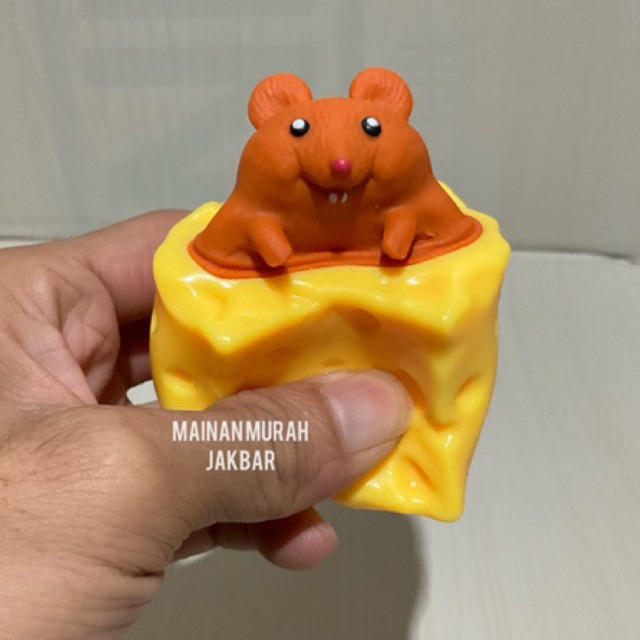 Mainan Anak Squisy Keju / Pohon Dipencet Keluar Tupai