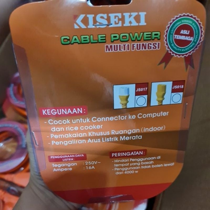 Kabel power 1,5m tembaga/ Kabel Komputer Kinto/ Kabel Komputer Kiseki/ kabel Power CPU