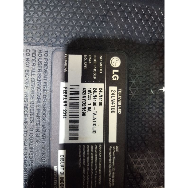 Panel Layar Tv LED LG 24LN4100 ORIGINAL