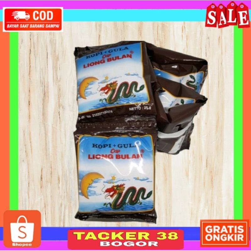 

KOPI LIONG BULAN PLUS GULA / KOPI LEGENDA ASLI BOGOR HARGA PER 1 SCT