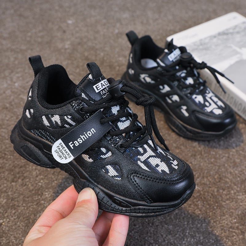 Sepatu Hitam Import Anak Laki - Laki / Cowok