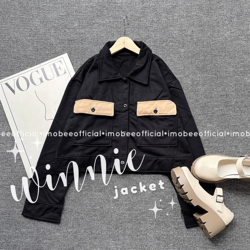 WINNIE JACKET CROP TWO TONE KOREA